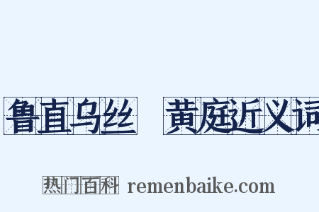 鲁直乌丝襕黄庭近义词是什么意思的图片